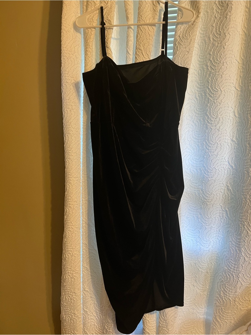Black Velvet Slip Dress - Women